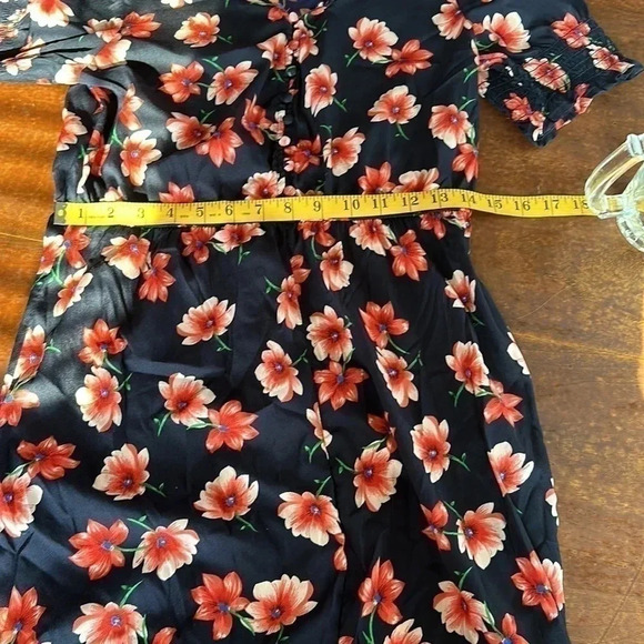 Influences Blue and Red Floral Dress Size 10 - Picture 7 of 14